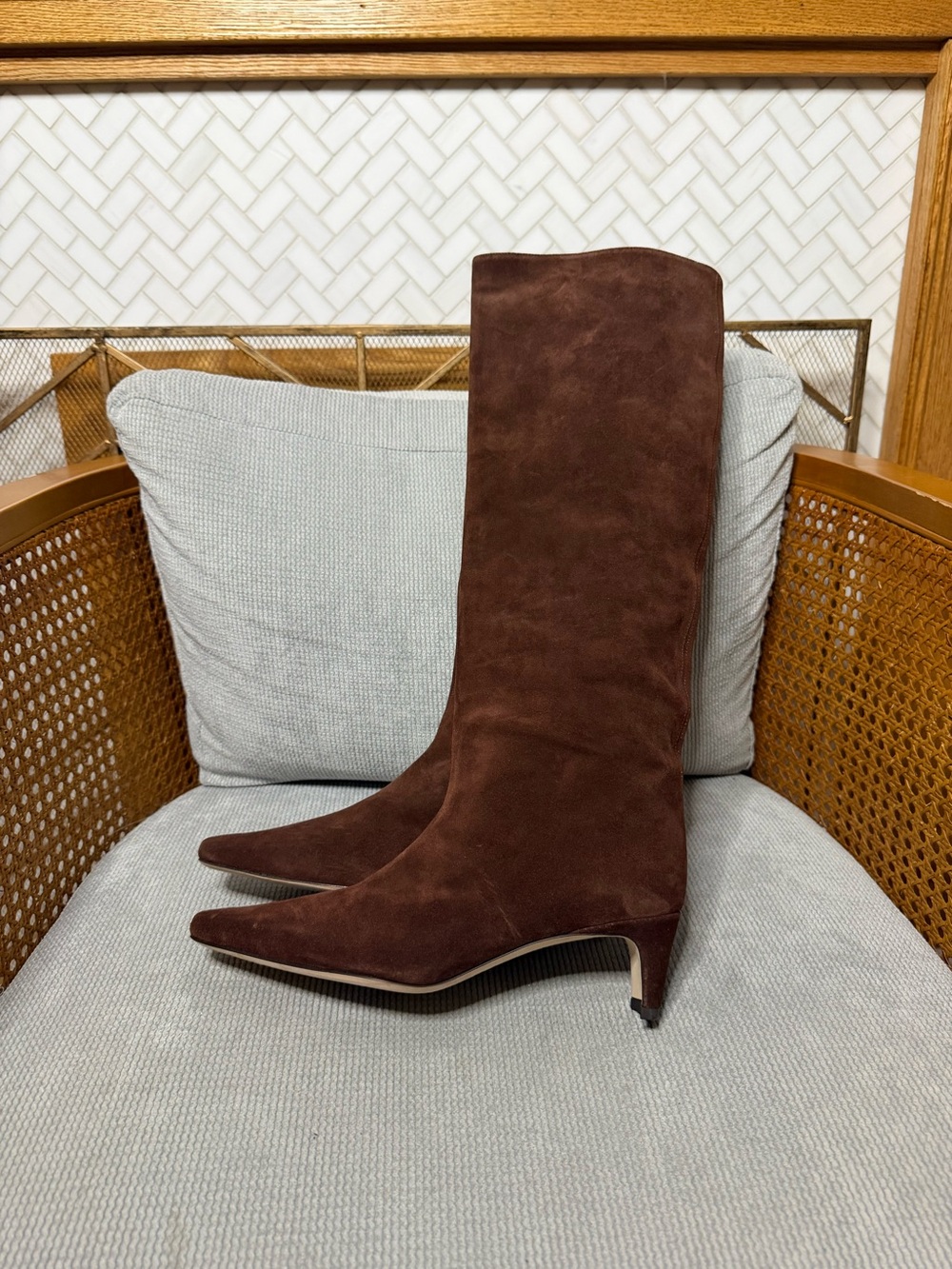 STAUD Wally Suede knee high boots - Picture 5 of 9